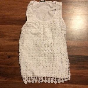 White lace tank